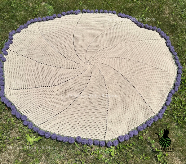 Lavender Rose Bouquet Blanket