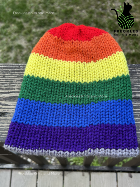 Knitted Hat (Gay Pride)
